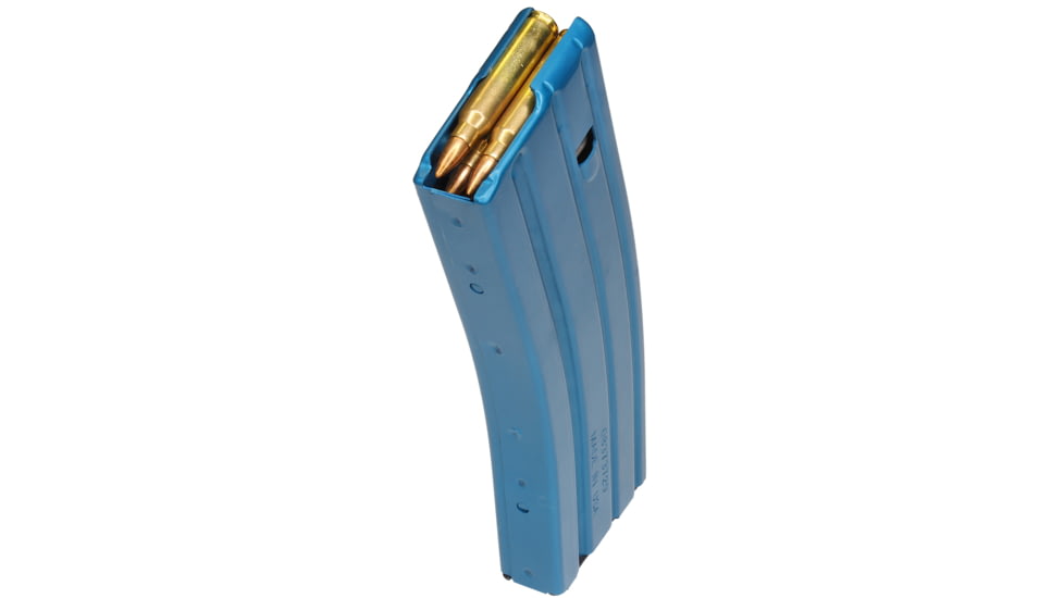 Duramag AR-15 .223 Rem 30 Round Aluminum Rifle Magazine, Black/Blue, 3023005175CPD-30RD