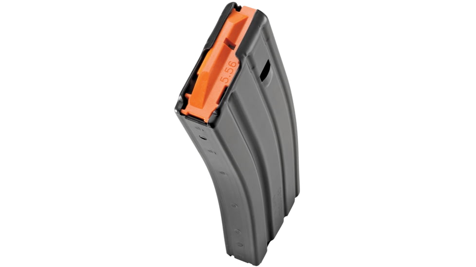 Duramag Speed AR-15 Rifle Magazine, .223 Rem /.300 Blackout/ 5.56x45mm NATO, 30 Round, Black w/ Orange Follower Detachable, 1 Pack, Aluminum, 3023001178CPD-30RD