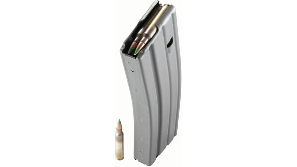 Duramag Speed AR-15 Rifle Magazine, .223 Rem/.300 Blackout/5.56x45mm NATO, 30 Round, Gray w/ Black Follower Detachable, 1 Pack, Aluminum, 3023002175CPD-30RD