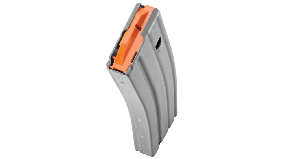 Duramag Speed AR-15 Rifle Magazine, .223 Rem/.300 Blackout/5.56x45mm NATO, 30 Round, Gray w/ Orange Follower Detachable, 1 Pack, Aluminum, 3023002178CPD-30RD