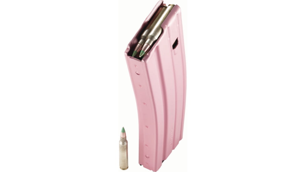 Duramag AR-15 .223 Rem 30 Round Aluminum Rifle Magazine, Pink/Black, 3023003175CPD-30RD