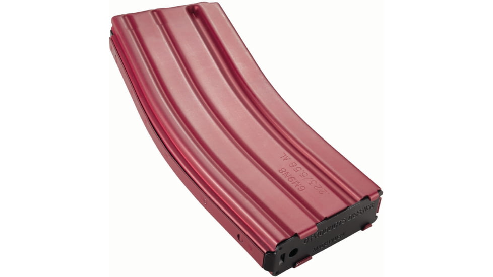 Duramag Speed AR-15 Rifle Magazine, .223 Rem/.300 Blackout/5.56x45mm NATO, 30 Round, Red w/ Black Follower Detachable, 1 Pack, Aluminum, 3023004175CPD-30RD