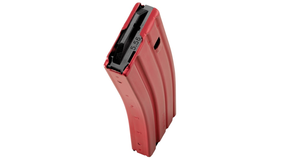 Duramag AR-15 .223 Rem 30 Round Aluminum Rifle Magazine, Red/Black, 3023004175CPD-30RD