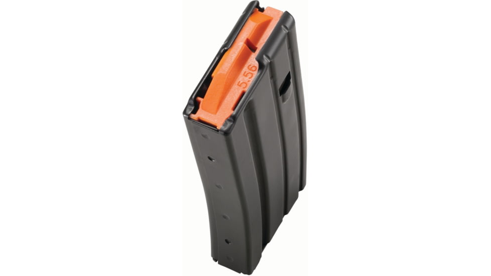 Duramag AR-15 .223 Remington/5.56 NATO, 20 Round Rifle Magazine, Black/Orange, 2023001178CPD-20RD
