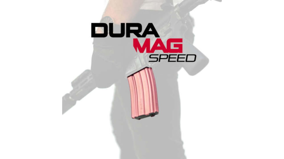 Duramag AR-15 5.56/300BLK 20 Round Aluminum Rifle Magazine, Pink/Black, 2023003175CPD-20RD