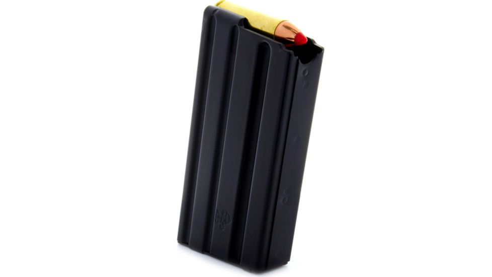 Duramag Stainless Steel Magazine, SS Spring CPD Plate, .450 Bushmaster, 5RD, Matte, Black/Black, 5X45041175CPD-5RD