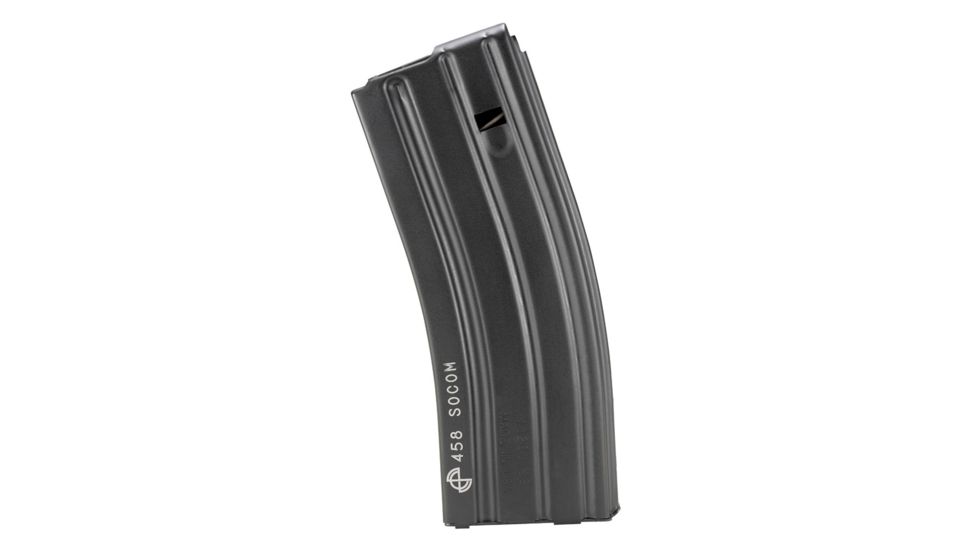 Duramag Socam Stainless Steel Rifle Magazine, AR-15, .458, 10-Round, Matte Black/Red, 1058041174CPD-10RD