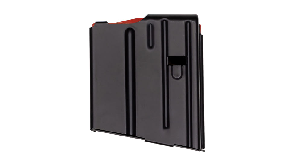 DuraMag SS, Magazine, 308 Winchester/.277 Fury, 10 Rounds, Fits SR25/DPMS Pattern AR10 Rifles, Orange AGF Follower, Stainless Steel, Black, 1008041178CPD