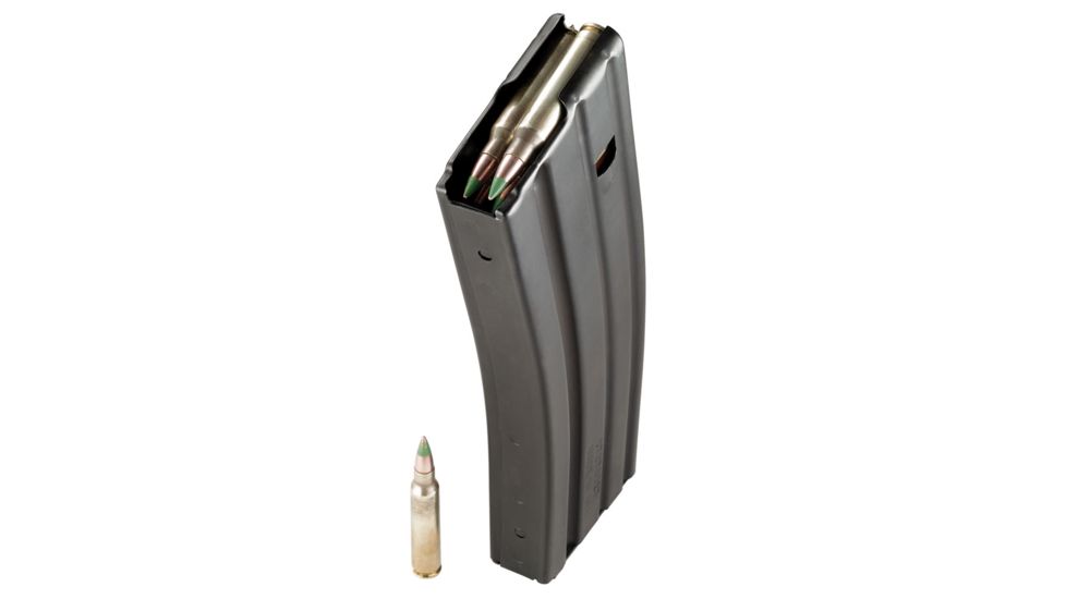 Duramag Stainless Steel Magazine Crimped From 30 Round to 5 Round, SS Spring CPD Plate, 5.56mm/.223/300BLK, 5RD, Matte, Black/Orange, 3023041178CPDL05-5RD