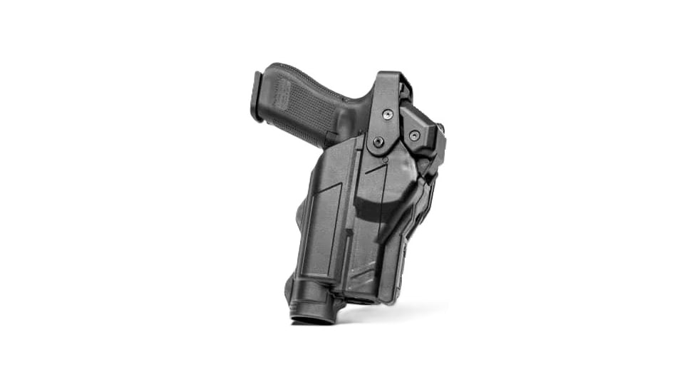 Alien Gear Holsters Rapid Force Duty Holster LVL 3 w/Light-Bearing w/Clamshell Packaging, S&amp;W M&amp;P9c M2.0 Compact 4 In/M&amp;P9 2.0 4.25 In/Per. M&amp;P9 M2.0 C.O.R.E. Ported/Pro Series 4.25 In, Left Hand, Matte Black, RD-M-0880-BK-LH-L1-C