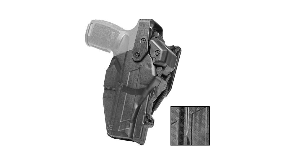 Alien Gear Holsters Rapid Force Duty Holster LVL 3 w/o Light w/Clamshell Packaging, S&amp;W M&amp;P9/40 4.25 In/40 2.0 4.25 In/40c M2.0 Compact 4 In/ Per. M&amp;P40 M2.0 C.O.R.E. Ported/Pro Series 4.25 In, Left Hand, BasketWeave Black, RD-M-0396-BW-LH-L0-C