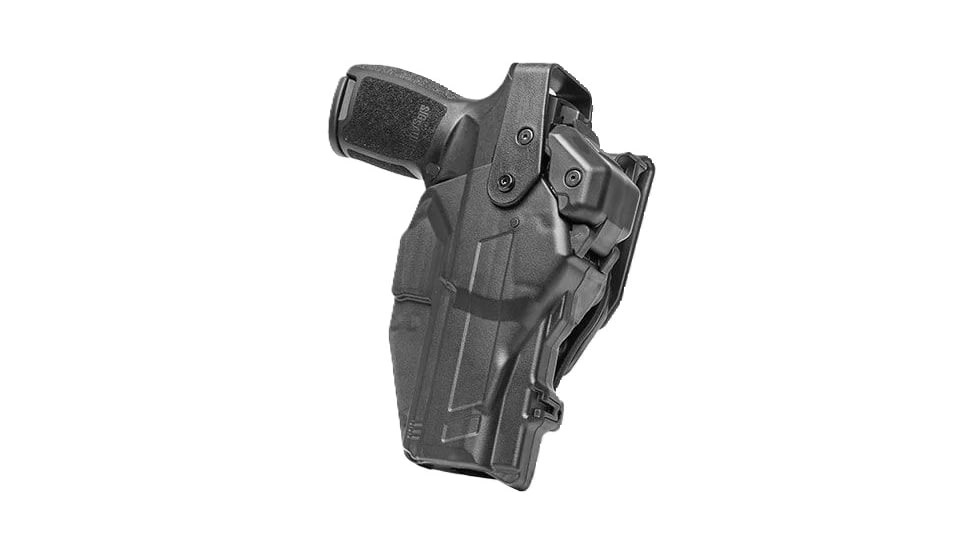 Alien Gear Holsters Rapid Force Duty Holster LVL 3 w/o Light w/Clamshell Packaging, Glock 19/45 Gen 1-5/19X/19 MOS/23 Gen 1-4/44/45 MOS, Glock 17/47 Gen 1-5/17 MOS/22 Gen 1-4/47 MOS, Left Hand, Matte Black, RD-M-0057-BK-LH-L0-C