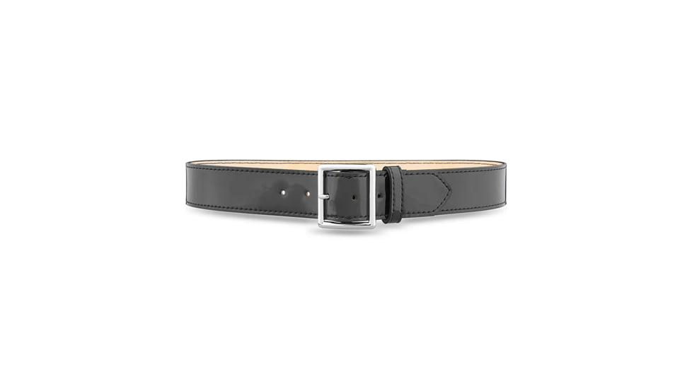 1-3/4&quot; Hi-Gloss Leather Garrison Belt with Gold Buckle