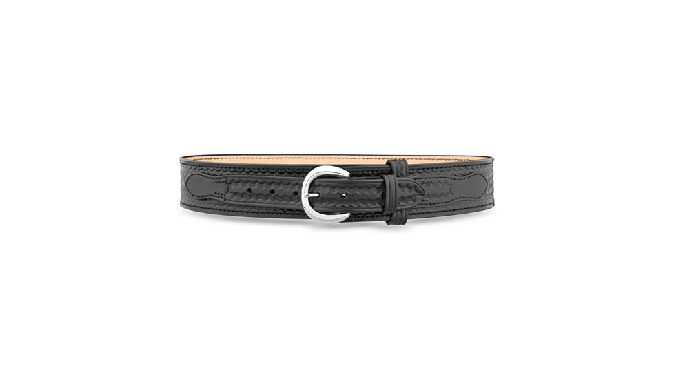 2-1/4" High-Gloss Leather River Belt with Nickel Buckle