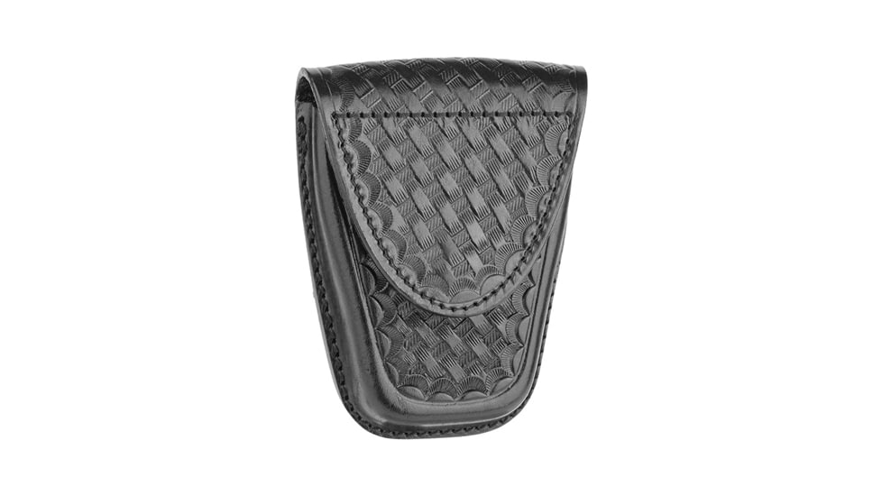 Basketweave Leather Standard Closed Single Cuff Case