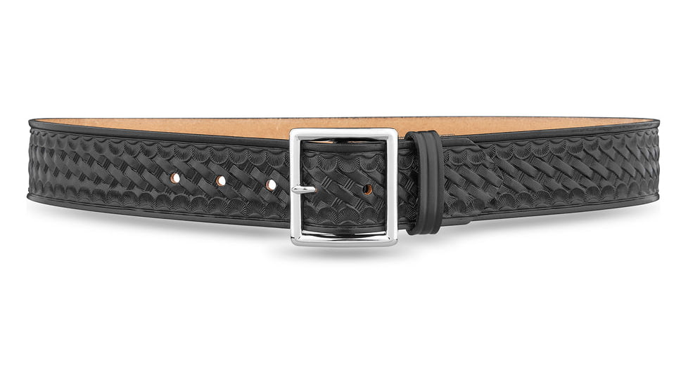 DutyMan 1-3/4inch Basketweave Leather Garrison Belt With Nickel Buckle DTY-1621-38-9031