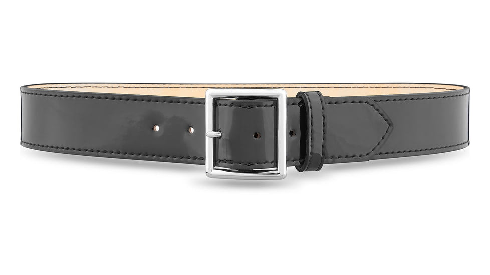 DutyMan 1-3/4inch Hi-gloss Leather Garrison Belt With Nickel Buckle DTY-1631-36-9031