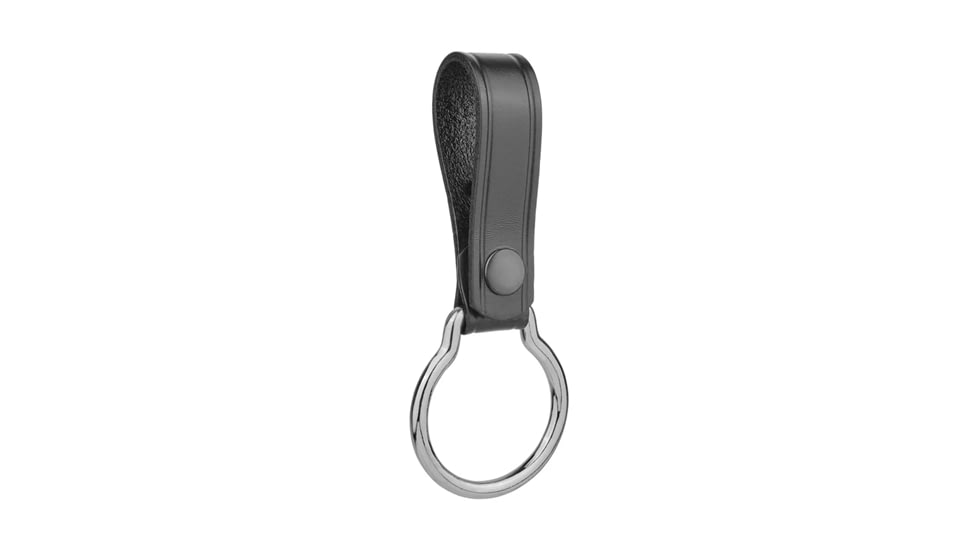 Plain Leather D Cell Flashlight Strap with Metal Ring