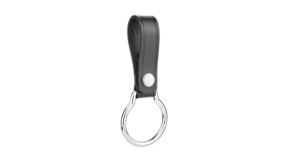 Plain Leather D Cell Flashlight Strap with Metal Ring