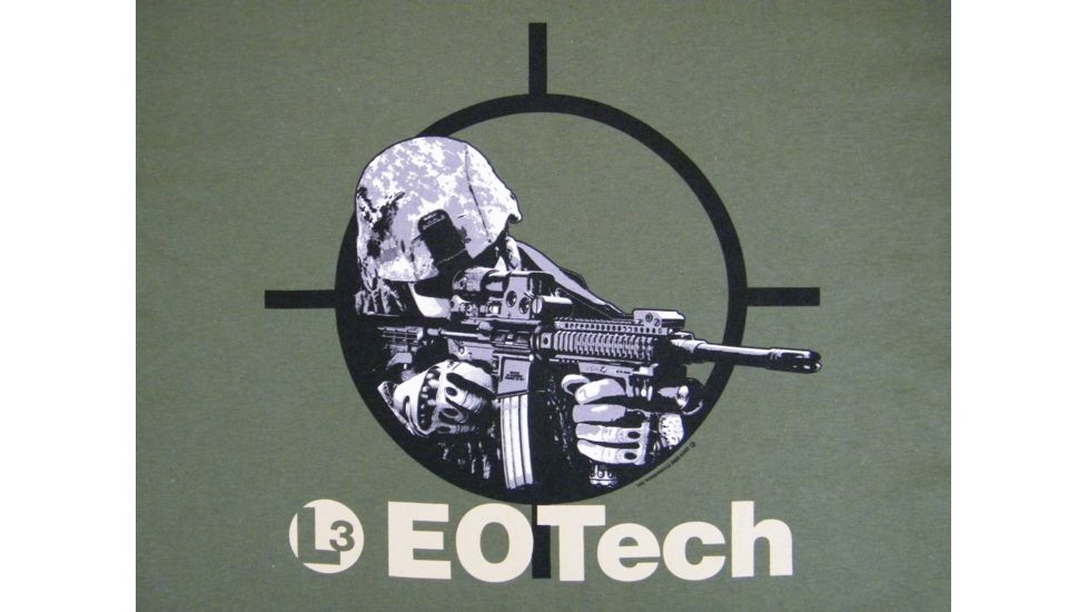 EOTech HWS T-Shirt, Military Green, back logo