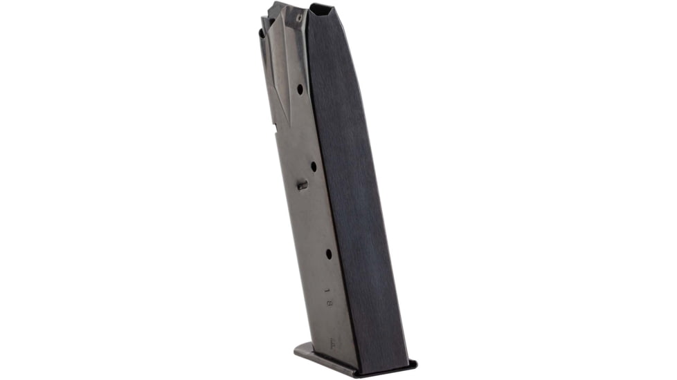 E-Lander Mags Jericho/Tanfoglio/CZ 9mm Luger Blocked Pistol Magazine, Blocked To 10 Round, Steel Bottom, 10 Round, Black, F-99902160-10RD