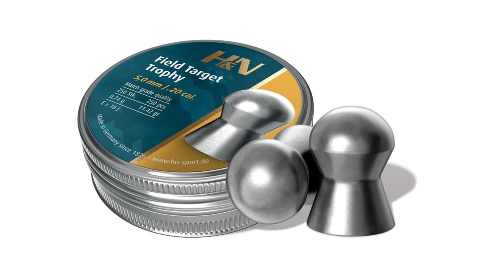 Hatsan H&amp;N Field Target Trophy Pellets .20 cal. 250/ct Round Tin 7936ED25, EK92105000004