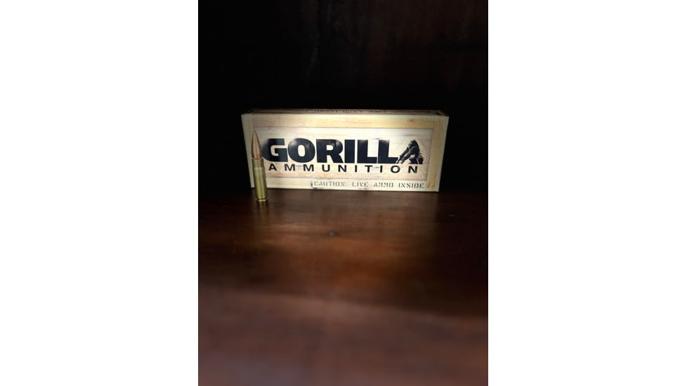 Gorilla Ammunition .300 AAC Blackout 150 Grain Sierra Full Metal Jacket Brass Cased Rifle Ammo, 20 Rounds, Copper, 20 Rounds, gpf-128164