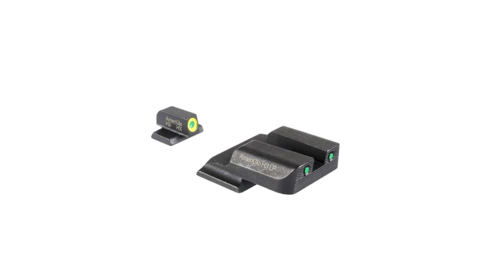 Ameriglo Trooper Tritium Handgun Sight Set for S&amp;W M&amp;P Excludes .22/.380/Shield/EZ/Pro Green Rear Green with LumiGreen Front 9339B169, SW-819