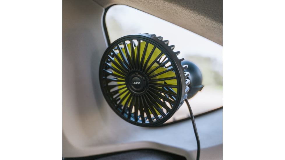 Luno Car Camping Fan, Black, CCF-001-R1