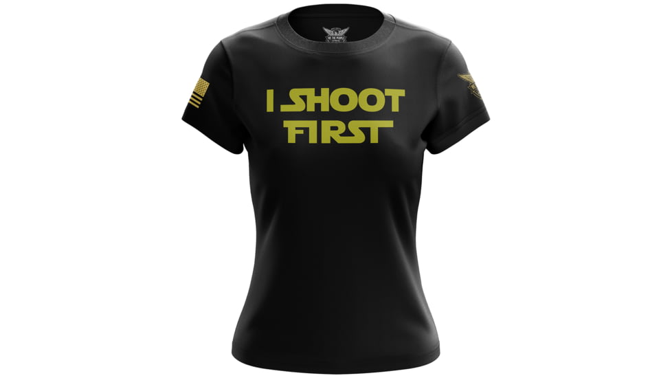 We the People Holsters I Shoot First Womens Short Sleeve Shirt A89B0810, 6572679266402