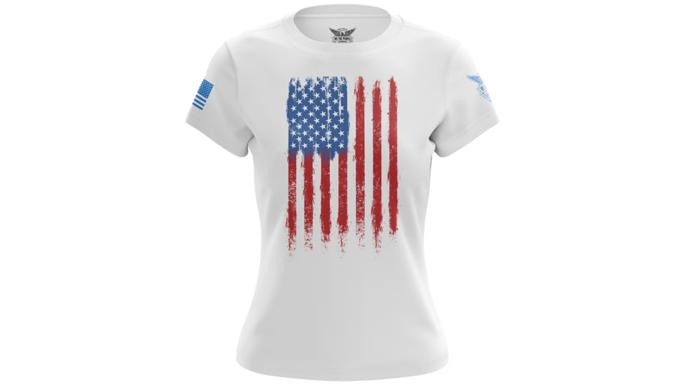 We the People Holsters Fresh Paint American Flag Womens Short Sleeve Shirt A9FAEF81, 6729766174818