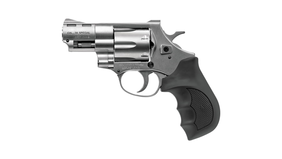 EAA Windicator Revolver, .357 Magnum/.38 Special, 2in Barrel, X-Large, Fixed, Nickel Frame, Rubber Grip, 6 Round Cylinder, 770127