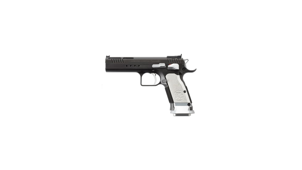 EAA Witness-Limited-Custom-Xtreme Pistol, 9mm Luger, 4.75 in barrel, steel frame, aluminum grip, recoil operated semi-automatic, single-action, fiber-optic front, adjustable target rear, 17 round magazine, EAWTNSLTDCTXTRM2-FRRMPG