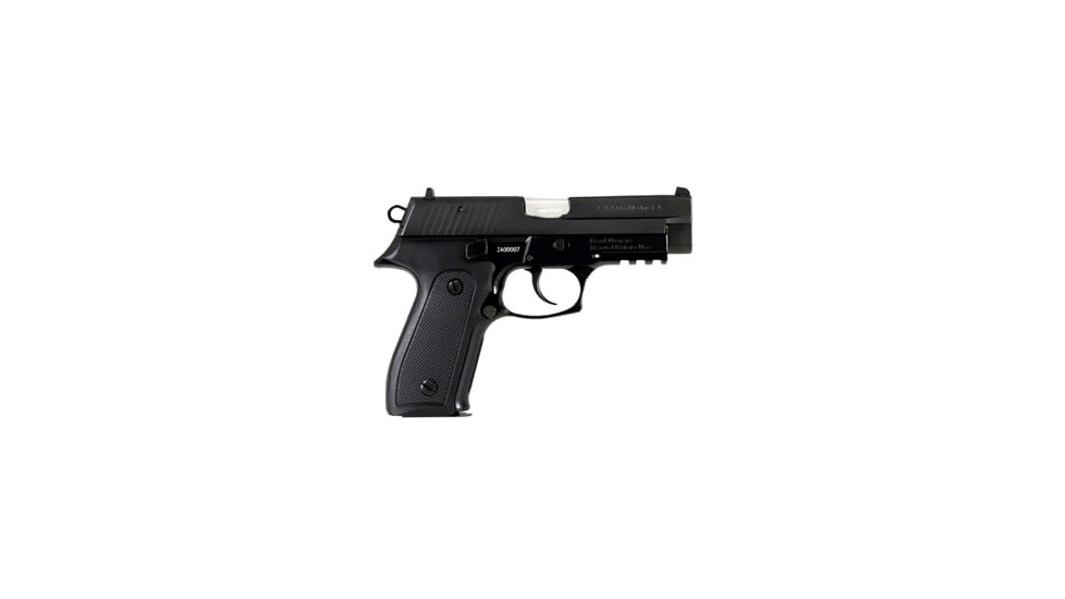 EAA Zastava-EZ Pistol, 9mm Luger, 4 in barrel, blued carbon steel frame, black rubber grip, recoil operated semi-automatic, double-action, frame mounted decock lever, 3-dot combat, 15 round magazine, EAA-ZASTAVA-EZ-3-FRRMPG