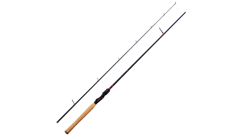 Eagle Claw 2.5 Series Spinning Rod, Medium-Heavy, 2 Piece, Black/Red, 7ft, EC1S70MHXF2