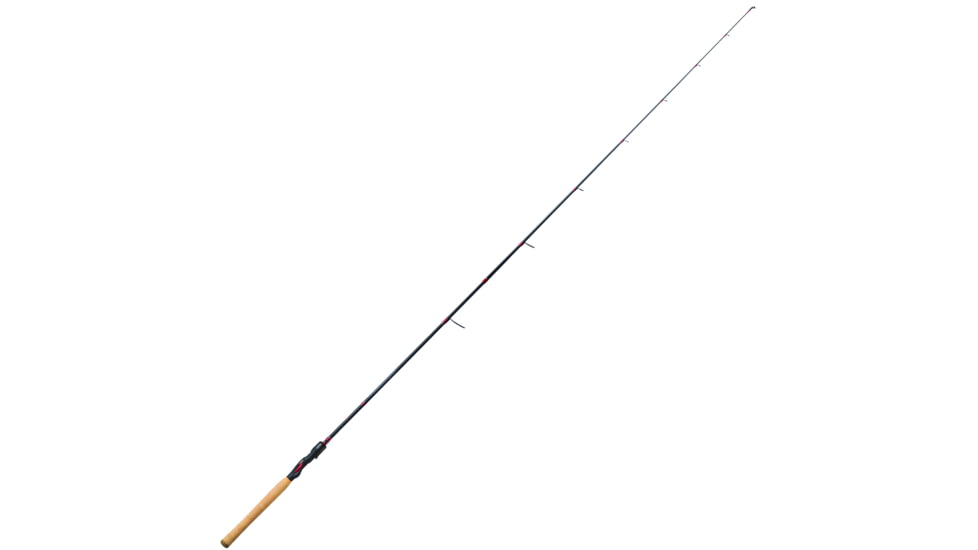 Eagle Claw 2.5 Series Spinning Rod, Medium-Light, 1 Piece, Black/Red, 7ft, EC1S70MLXF1