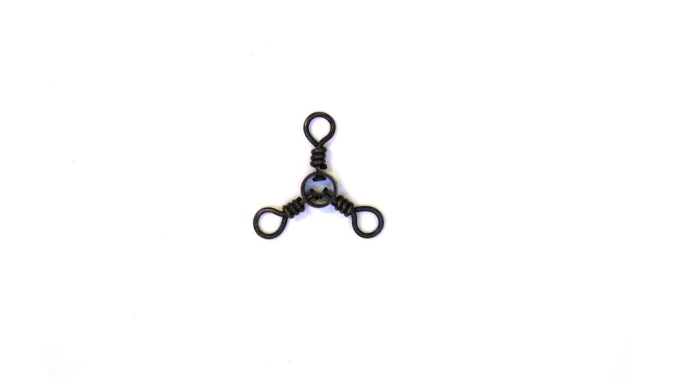 Eagle Claw 3-Way Swivel,Resealable Package,Black,Size 4 01252-004