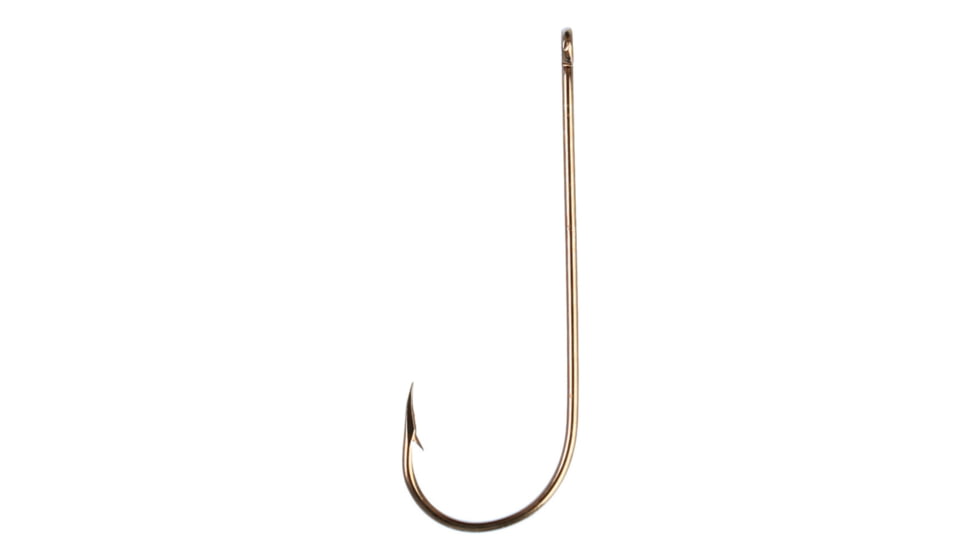 Eagle Claw Aberdeen Hook,Non-Offset,Ringed Eye,Light Wire,Bronze,100-Box Hooks 214-4
