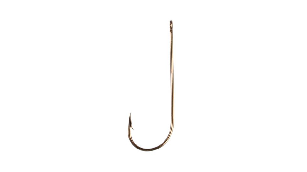 Eagle Claw Aberdeen Hook,Non-Offset,Ringed Eye,Light Wire,Bronze,A-Pack Hooks 214A-2