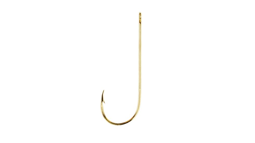 Eagle Claw Aberdeen Hook,Non-Offset,Ringed Eye,Extra Light Wire,Gold,A-Pack Hooks 202ELA-6