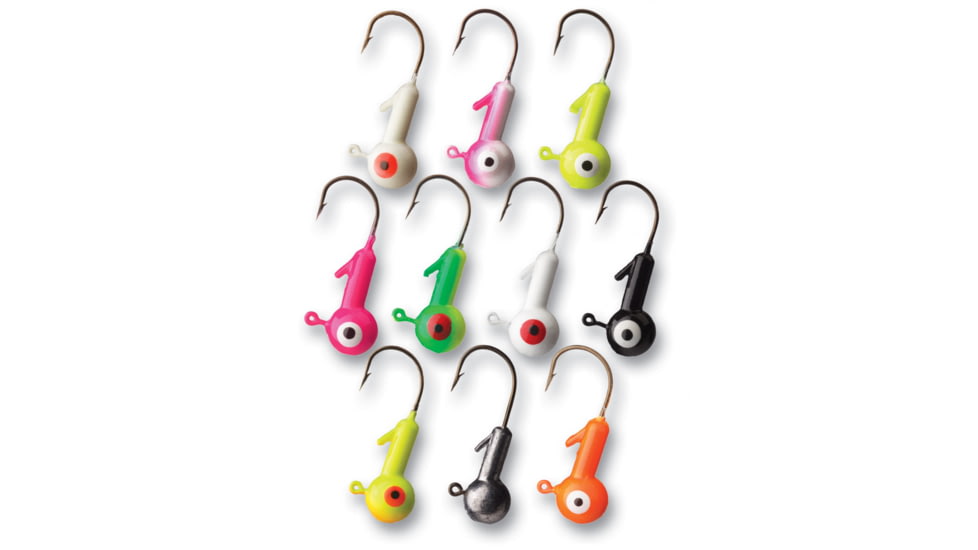 Eagle Claw Ball Head Jig, Assorted, 1/4oz, 25 per Pack, WBHX14-AST