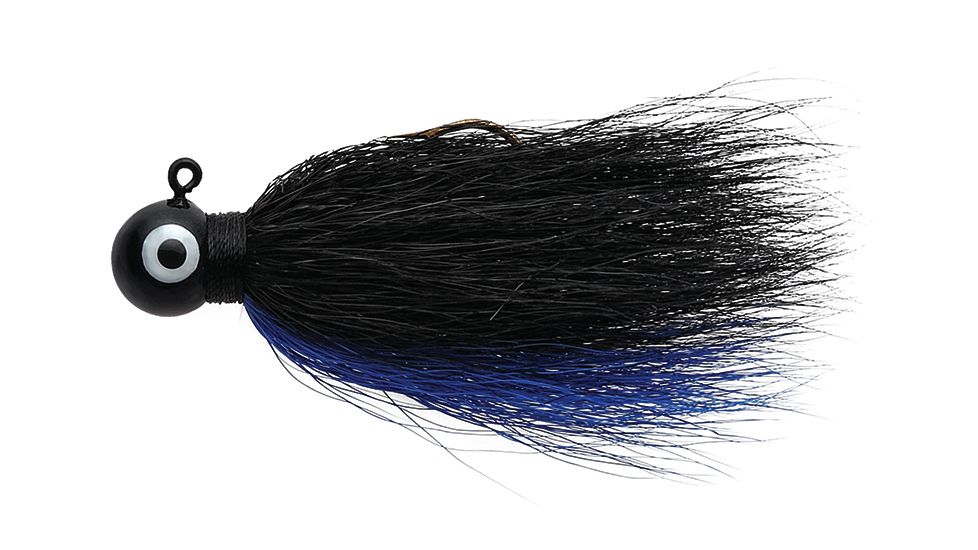 Eagle Claw Bucktail Jig Hook,Black/Blue ECJB1/4-BB