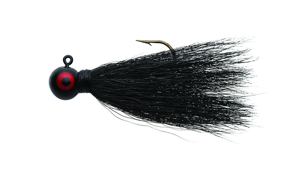 Eagle Claw Bucktail Jig Hook,Black ECJB1/4-B