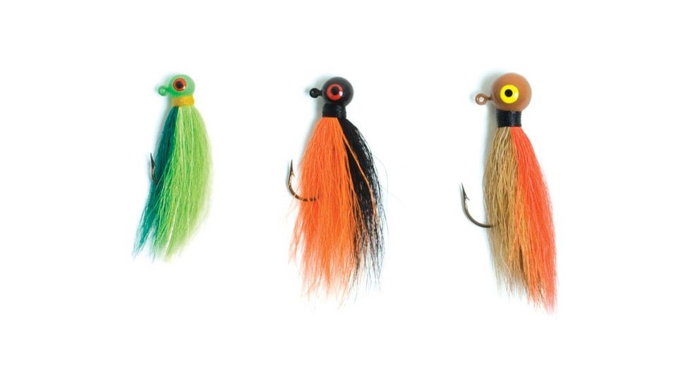 Eagle Claw Bucktail Jig Hook,Black/Orange ECJB1/8-BO