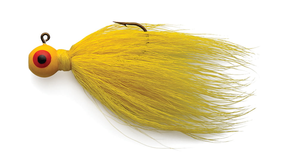 Eagle Claw Bucktail Jig Hook,Yellow ECJB1/4-Y