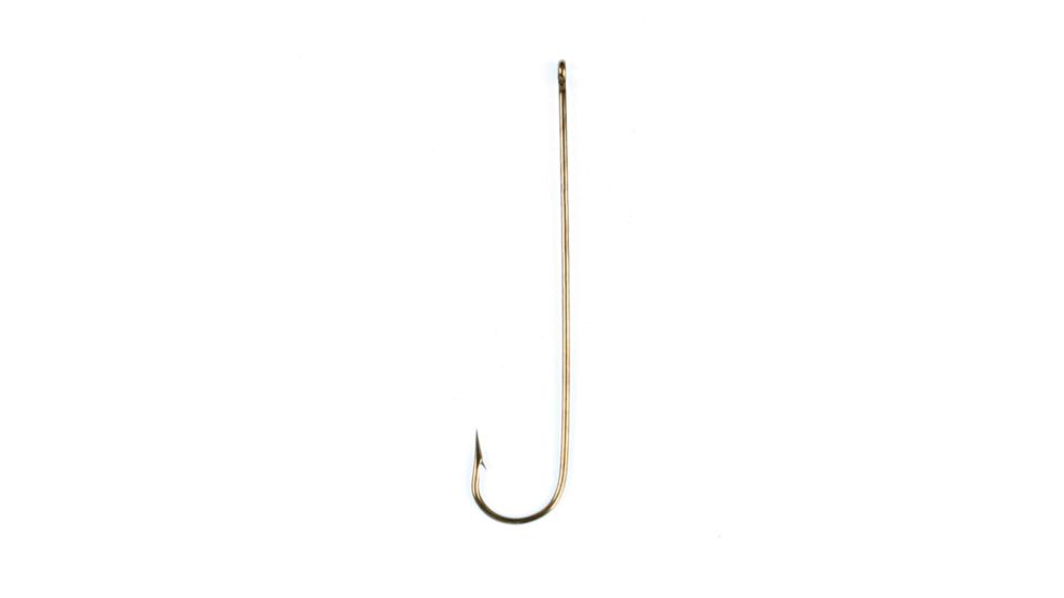 Eagle Claw Cricket Aberdeen Hook,Non-Offset,Ringed Eye,Long Shank,Light Wire,Bronze,A-Pack Hooks 215A-4