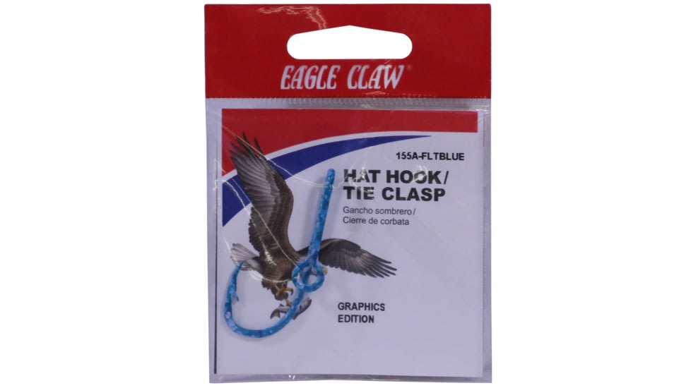 Eagle Claw Hat Hook,Tie Clasp,Flats Blue 155A-FLTBLUE