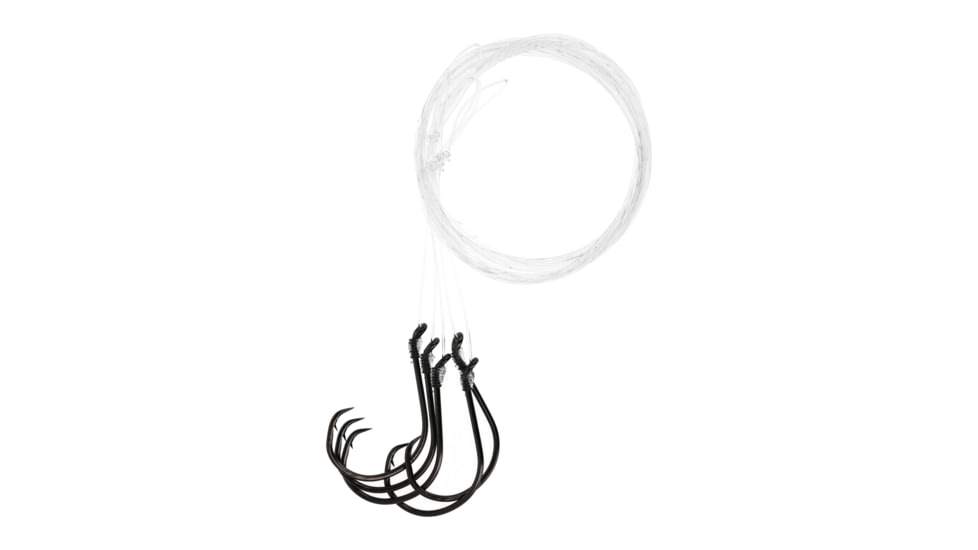 Eagle Claw Lazer Sharp Inline Ocotopus Circle Mono Snell 36in with L7228BP-4/0 Hook, Platinum Black, 5 per Pack, L800C2H-4/0