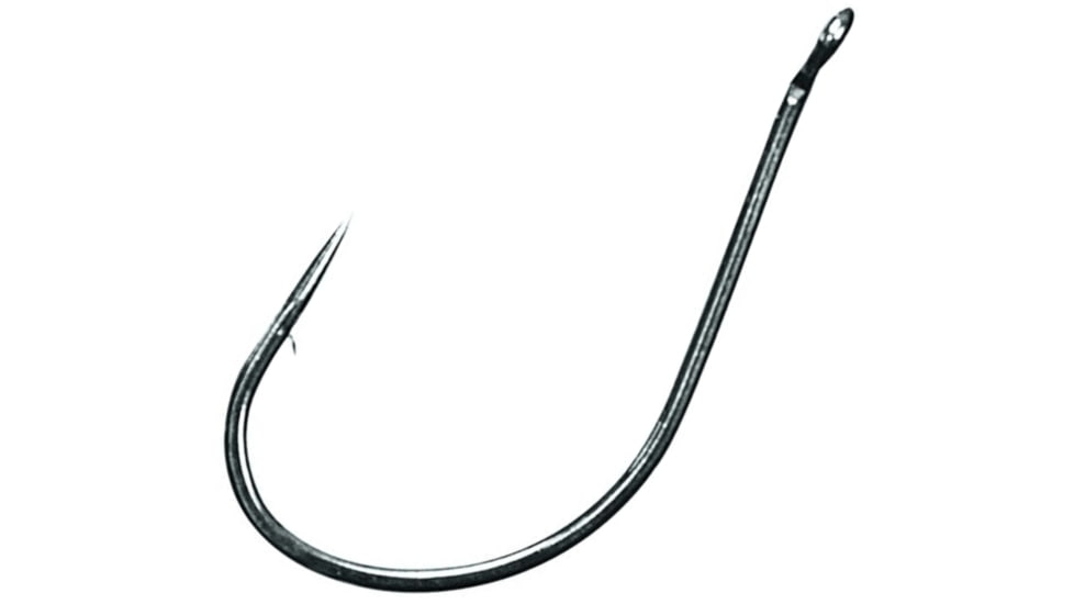 Eagle Claw Lazer Sharp Needle Point Drop Shot Hook, Platinum Black, Size 1/0, 10 per Pack, L6PGH-1/0