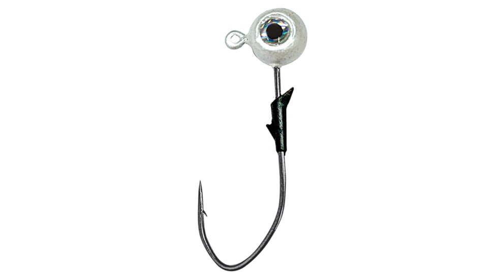 Eagle Claw Lazer Sharp Pro-V Eagle Eye Jig, Pearl, 1/8oz, 5 per Pack, LEEJ18-1